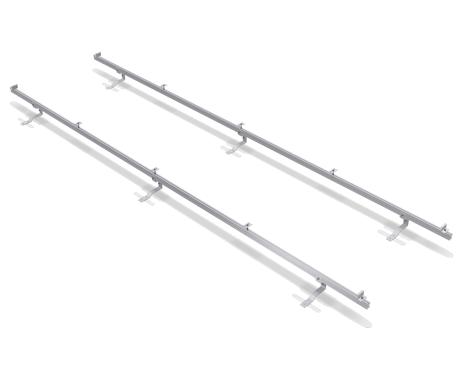 Estructura coplanar con salvatejas (5 paneles)